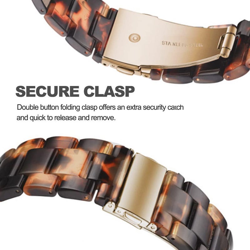 DEALELE Bands Compatible with Samsung Galaxy Watch 7 / FE / 6/6 Classic / 5/5 Pro / 4/4 Classic / 3 41mm / Huawei GT3 42mm, 20mm Colorful Resin Replacement Strap for Women Men (Hawksbill) - Image 3